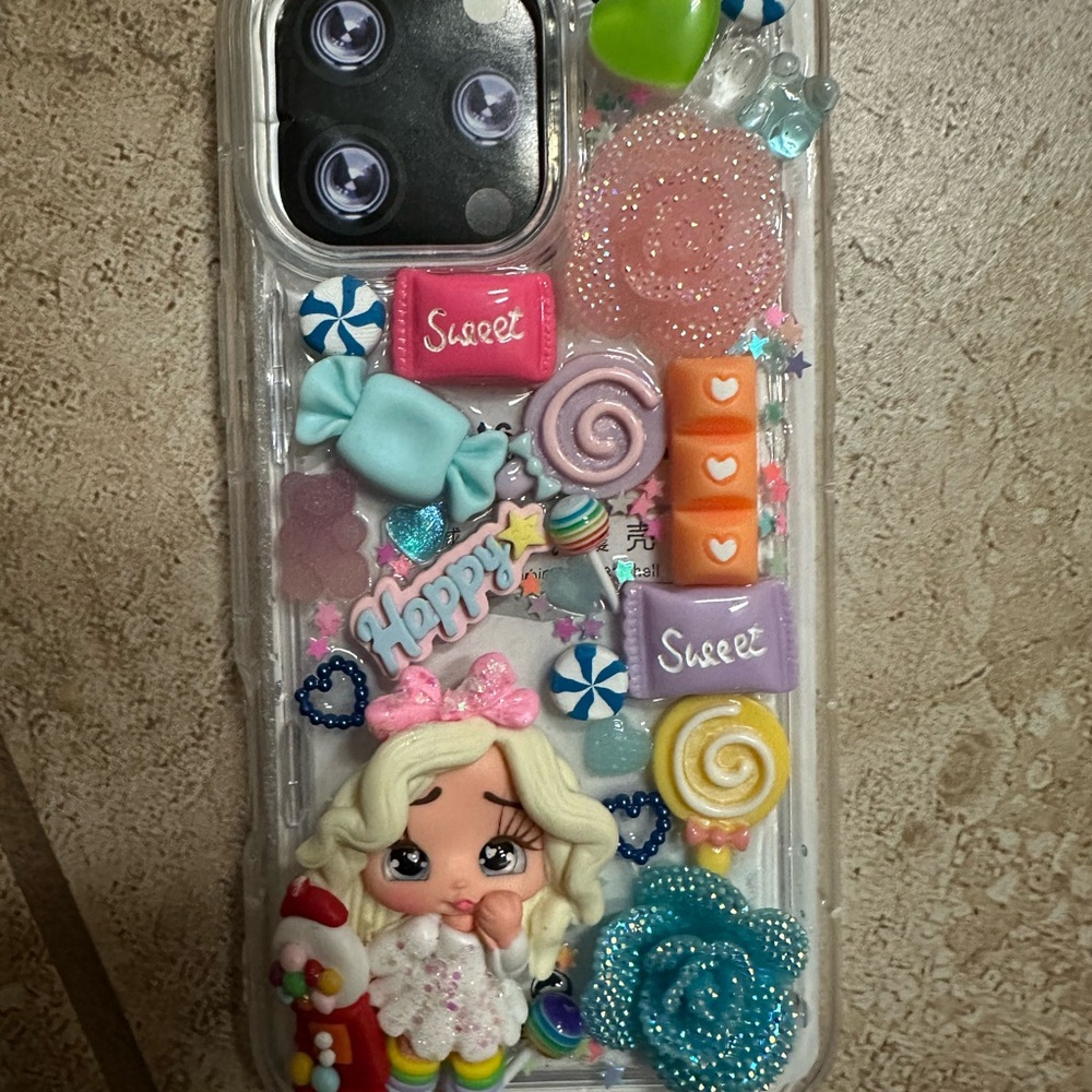 Custom Cute Candy-Themed Phone Case iPhone 16 pro max